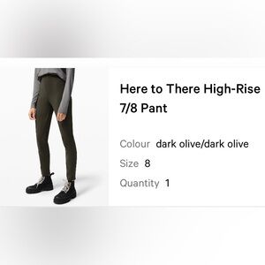 Lululemon Here to There High Rise Pant 8